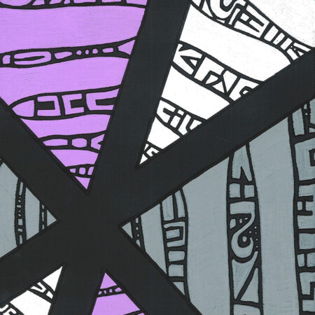 abstract purple white grey on black