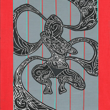 figurative abstract female figure with tentacle like appendages