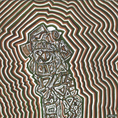 Camouflage soldier with backpack taking a hill