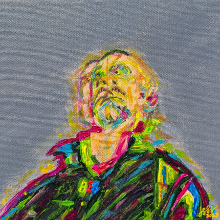 self portrait with distortion filter turned on