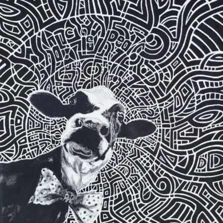 Bowtied Bovine (Original)